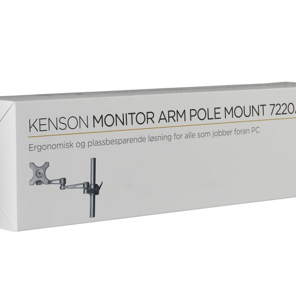 Kenson monitor arm pole mount 7220a silver - Bilde 5