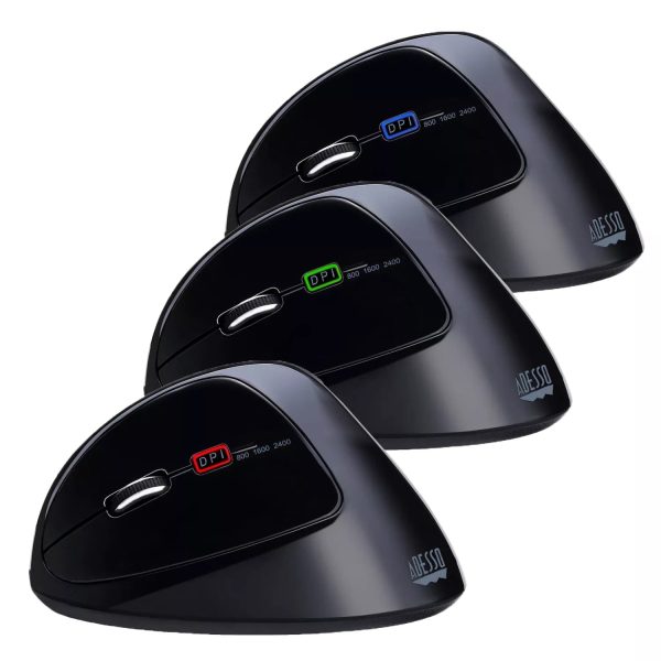 Kenson imouse e70 programmable vertical mouse left, wireless