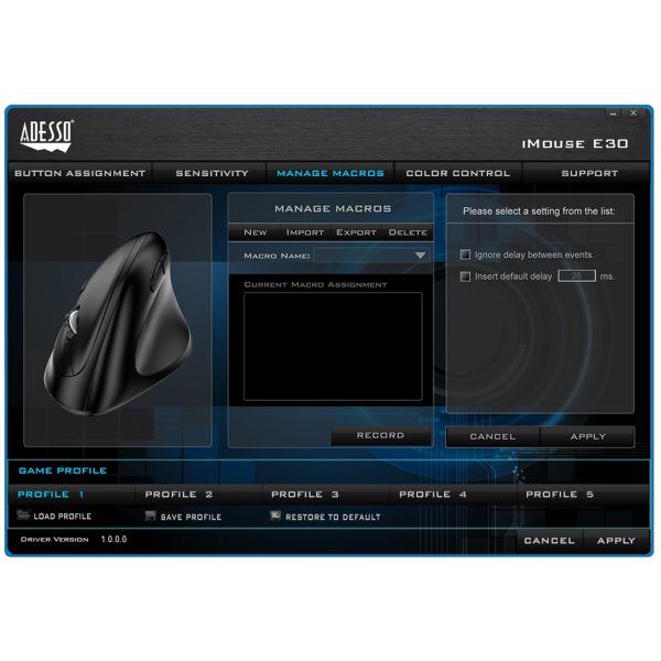 Kenson imouse e30 programmable vertical mouse right, wireless - Bilde 6