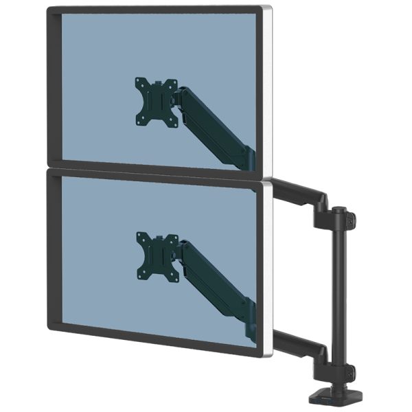 Fellowes platinum series dual stacking monitorarm black - Bilde 4