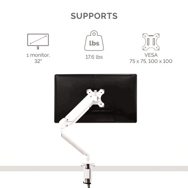Fellowes platinum series single monitorarm white - Bilde 6