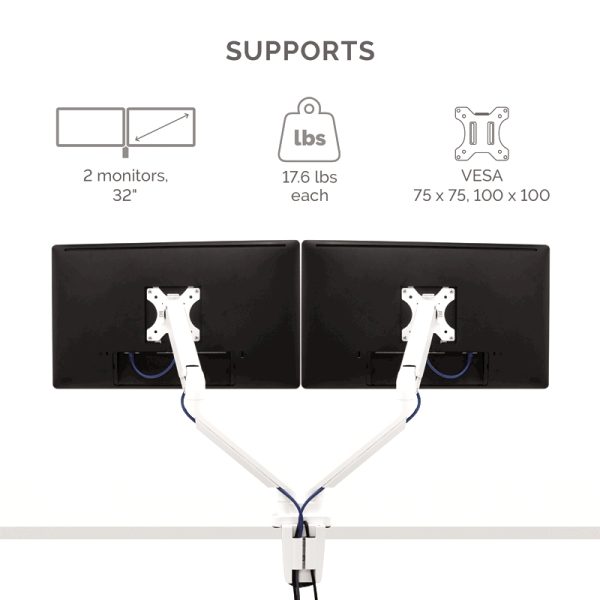 Fellowes platinum series dual monitorarm white - Bilde 4