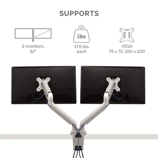 Fellowes platinum series dual monitorarm silver - Bilde 5