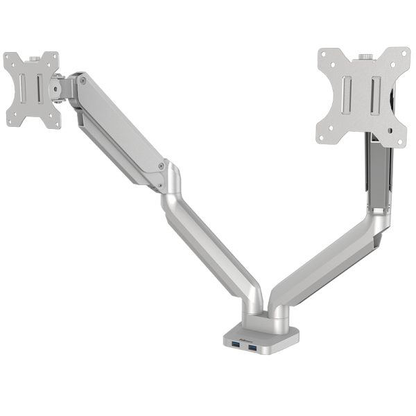 Fellowes platinum series dual monitorarm silver