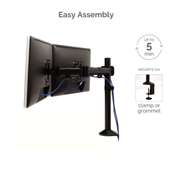 Fellowes reflex dual monitorarm black - Bilde 11