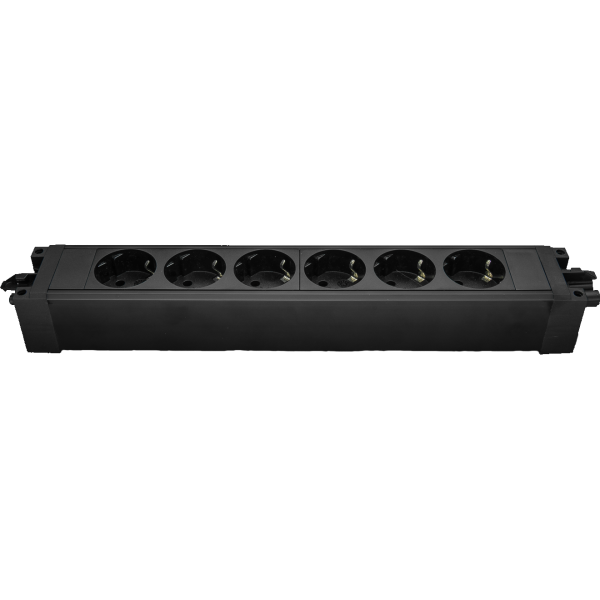 Powerdock click 6 stikk - sort