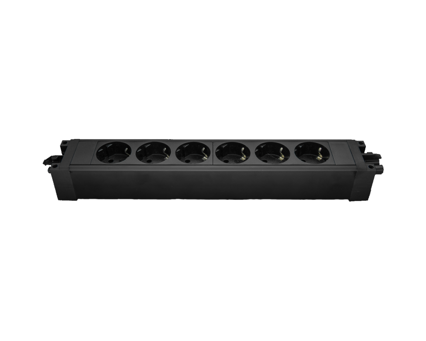 Powerdock click 6 stikk - sort