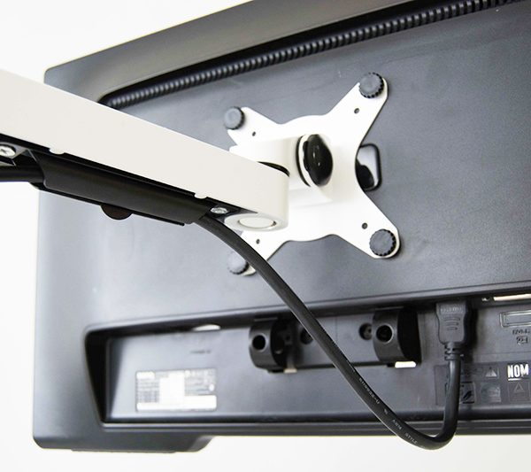 Kenson monitor arm twin med gasslift, hvit - Bilde 11