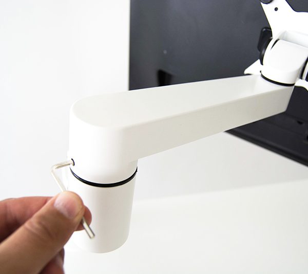 Kenson monitor arm twin med gasslift, hvit - Bilde 7