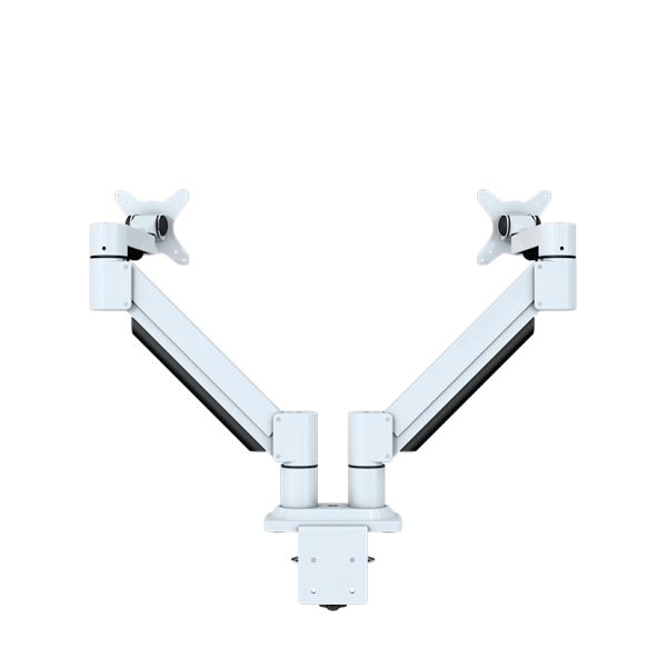 Kenson monitor arm twin med gasslift, hvit - Bilde 4
