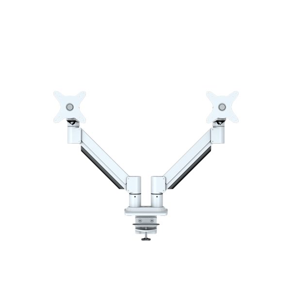 Kenson monitor arm twin med gasslift, hvit - Bilde 6