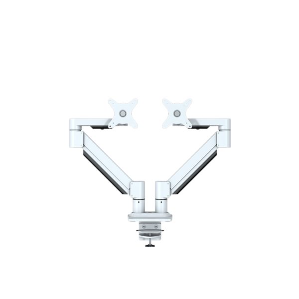 Kenson monitor arm twin med gasslift, hvit - Bilde 5