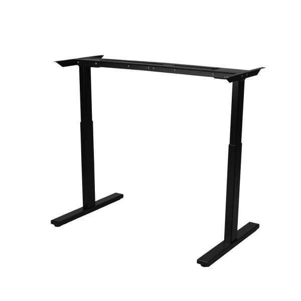 Compact 2 sit & stand table - black
