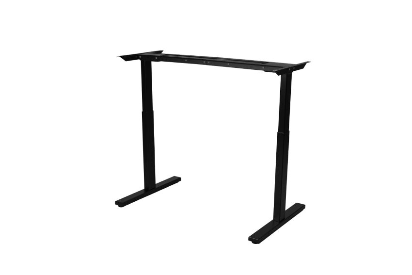 Compact 2 sit & stand table - black
