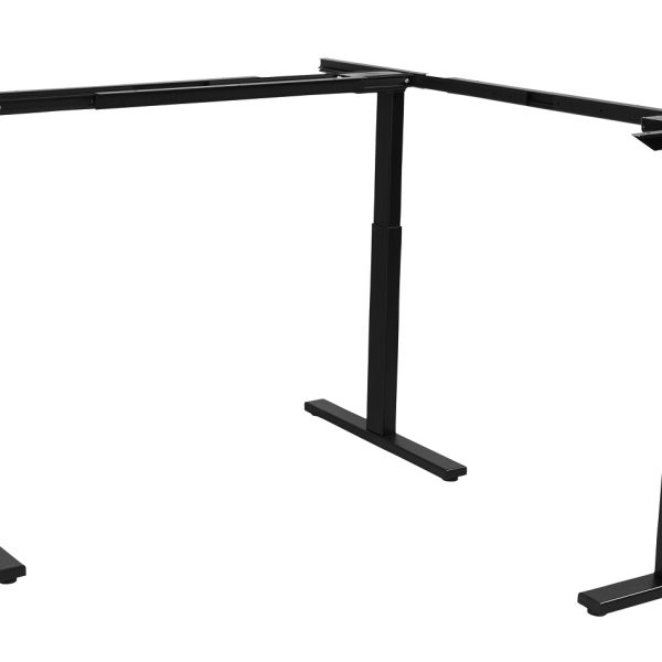Compact 3 sit & stand table - black