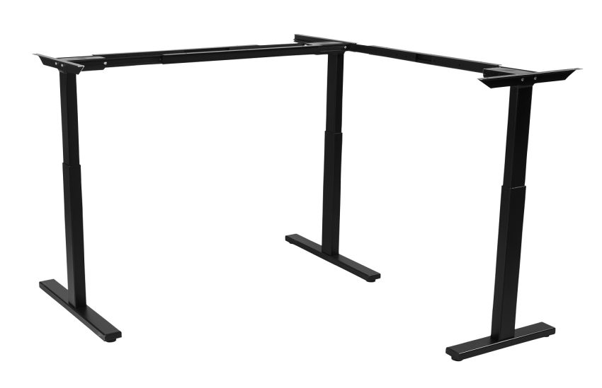Compact 3 sit & stand table - black
