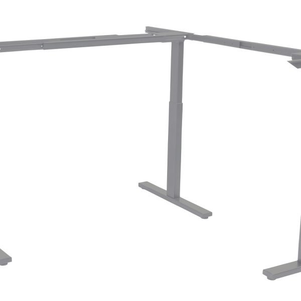 Compact 3 sit & stand table - silver