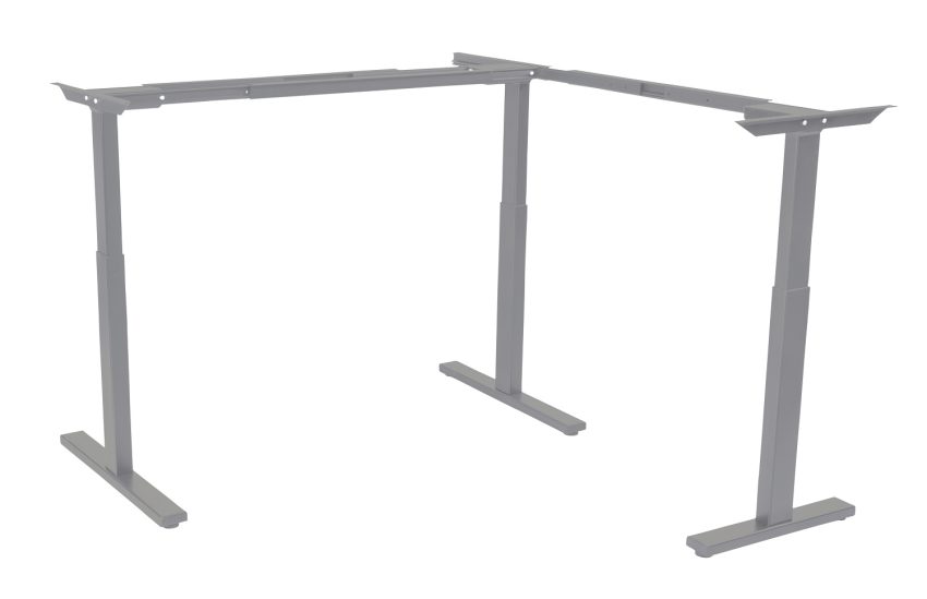 Compact 3 sit & stand table - silver