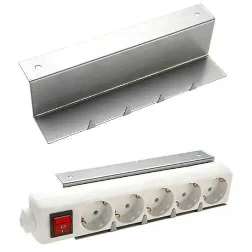 Kenson distribution box holder under the table top, silver