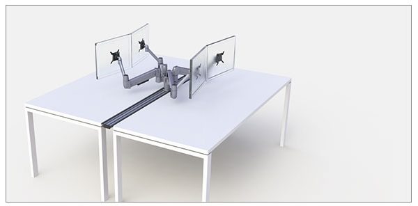 Kenson spacearm pro s2 dobbel m/klemme og gjennomg. feste, sort - Bilde 5